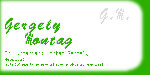 gergely montag business card